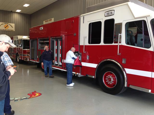 Squad 400 during final inspection trip - Ferrara Fire Apparatus - 3/11/13